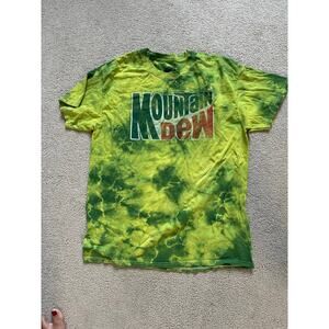 Adult large tie dye Mountain Dew shirt